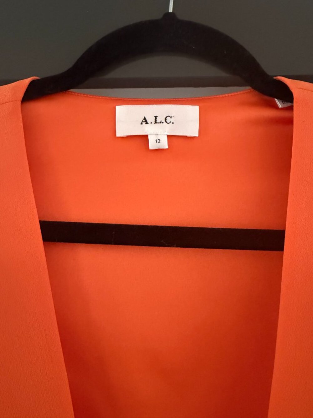 ALC: Orange Long Sleeve Cutout Maxi Dress (size 12) - Picture 3 of 4